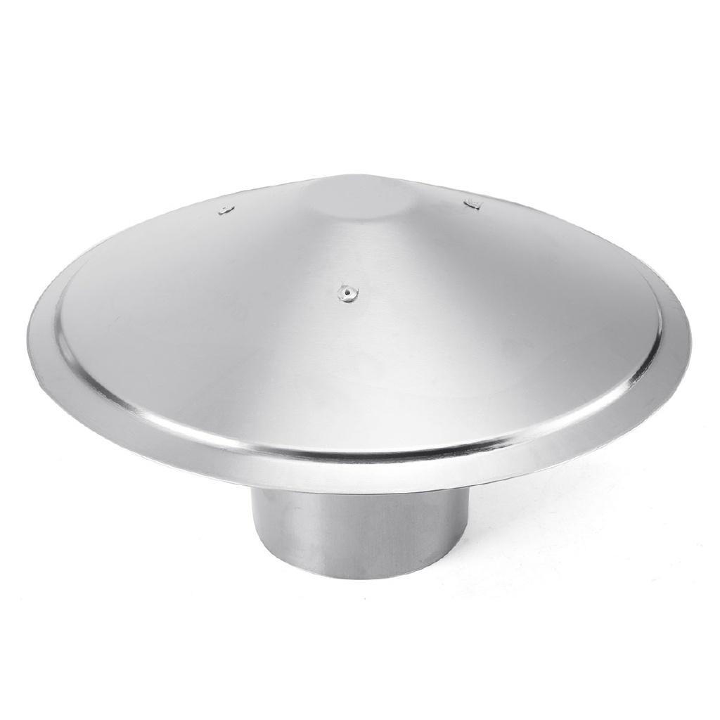 6-дюймовый колпак для дымоходной трубы, серебристый, прочный, для вытяжных труб, кровельных дымоходов