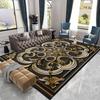 Роскошные большие ковры в европейском стиле для гостиной, золотое украшение, домашний салон, коврик под диван, нескользящие моющиеся ковры для спальни