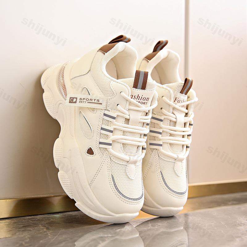 Breathable Chunky Sneakers Women Fashion Thick Sole Platform Sport Shoes for Women Spring Zapatillas De Deporte Tenis Feninino