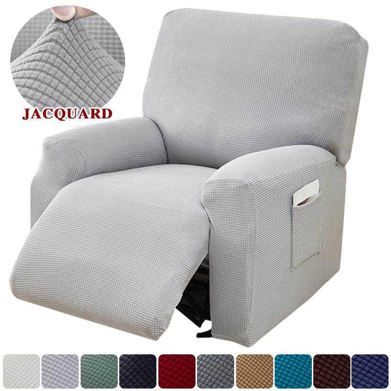 4 Pcs Jacquard Recliner Sofa Cover Stretch Functional Lazy Boy Relax Armchair Cover Couch Cover Furniture Protector Anti-Dust