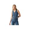 Levis Простой Удобный Универсальный Тканый Жилет Женские Жилеты 001WQ-0000
