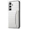 Чехол-кошелек с подставкой и текстурой крокодила из натуральной кожи для Samsung Galaxy S25
