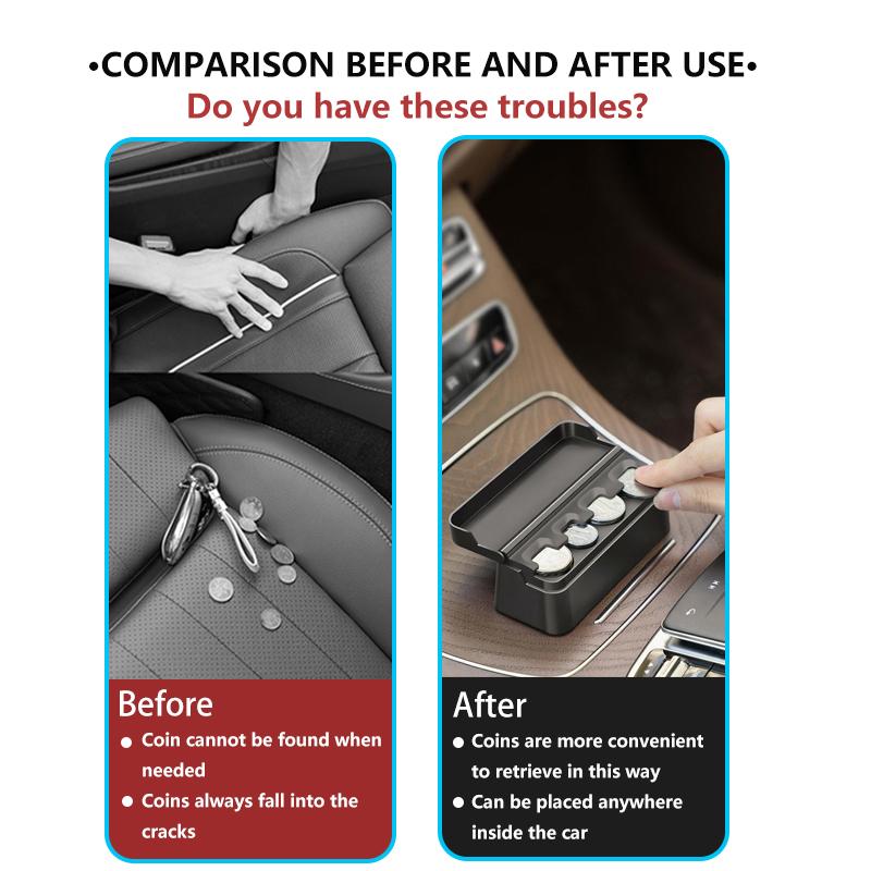 For Volvo Car Console Coin Storage Case Secure Closure Coin Holder V60 V50 V40 S80 S60 S90 C40 XC40 V70 XC70 XC60 XC90