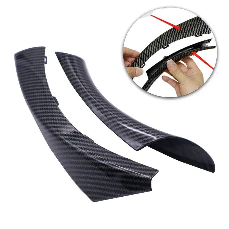 LHD Car Styling Door Panel Grab Handle Covers Carbon Fiber Texture Armrest Protective Trim For BMW 3 Series E90 E91 318 320 325