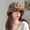 Ретро Леопардовая плюшевая панама осень-зима женская универсальная теплая плюшевая шапка