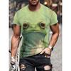 Cartoon Animal Frogs Pattern 3d Printed T-Shirts Casual Round Neck Short Sleeved Men's T-shirts