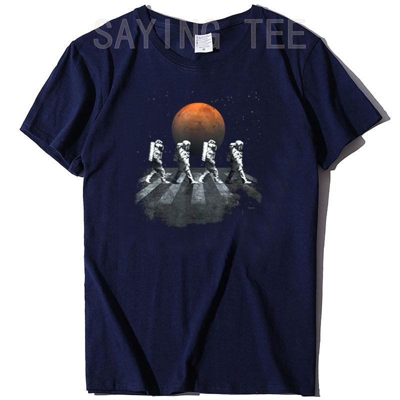Astronauts In Walking In Space Occupy Mars T-Shirt Funny Astronaut Astronomer Scientists Graphic Tee Tops Space Lover Clothes