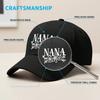 Black Baseball Cap - Letter "NANA" Print Polyester Adjustable Breathable Curved Brim Sun Protection Casual Outdoor Sports For Grandma Gift