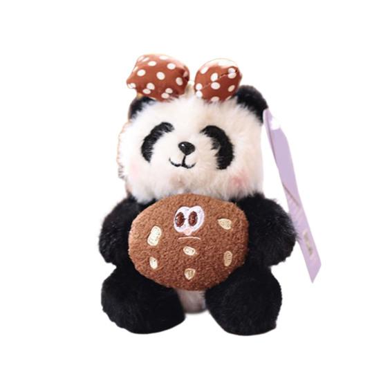 Кукольный кулон Брелок Мультяшный Форма панды Плюшевая кукла Держатель для ключей Легкий брелок Декоративный аксессуар для сумки