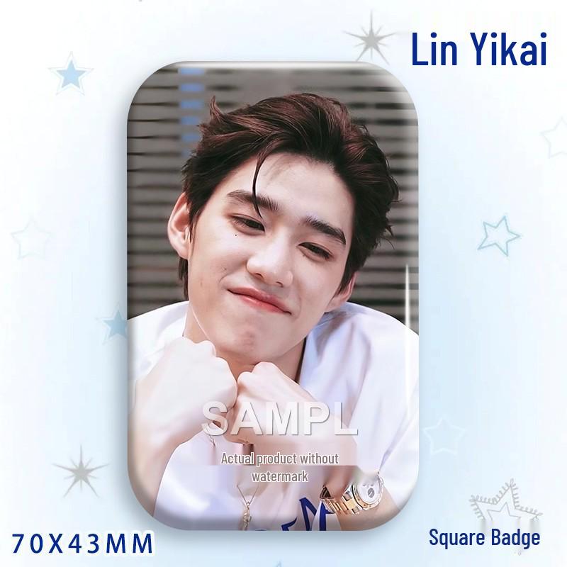 Thai Star PP Lin Yikai Concert Support Badge: Laser-cut Square Brooch Ornament