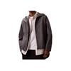 Waterproof Minimalist Comfortable Hooded Zip-Up Windbreaker Men Outerwear Gray 403F520-030
