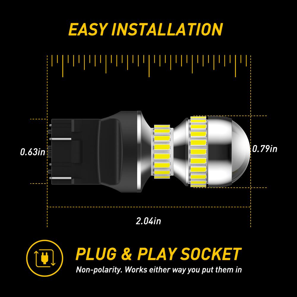 AUXITO 2Pcs Canbus BA15S P21W LED Bulb Car Light 1156 1157 BAY15D P21/5W Backup P21W T20 7443 7440 LED Bulbs Tail Parking Lamp Dome Lights 6