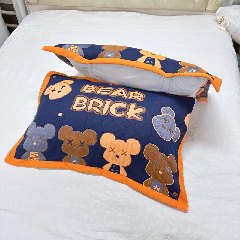 Yiwenwo Нескользящая Хлопковая Марлевая Наволочка Extra Large с Фиксирующими Ремешками для Студентов и Взрослых