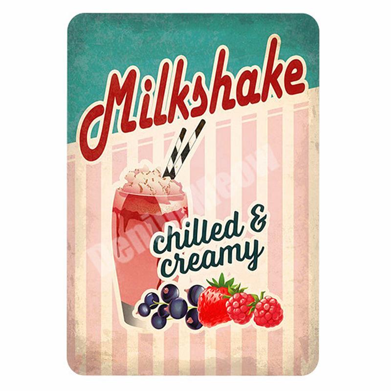 КОФЕ табличка металлические жестяные вывески паб-бар пончики декоративная тарелка мороженое запеченная настенная живопись пирог торты винтажный домашний декор A293
