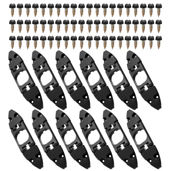 6/12Pcs Gable Light Clips Compatible for Govee Pro H706 Permanent Outdoor Light Adjustable Folding Roof Pitches Cable Management Clamp with