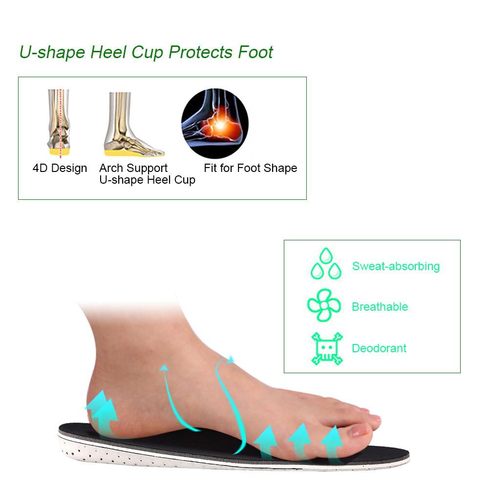 Invisible Height Increase Insole Sport Shock Absorbing Breathable Heel Lift Insert Shoe Pad 2cm