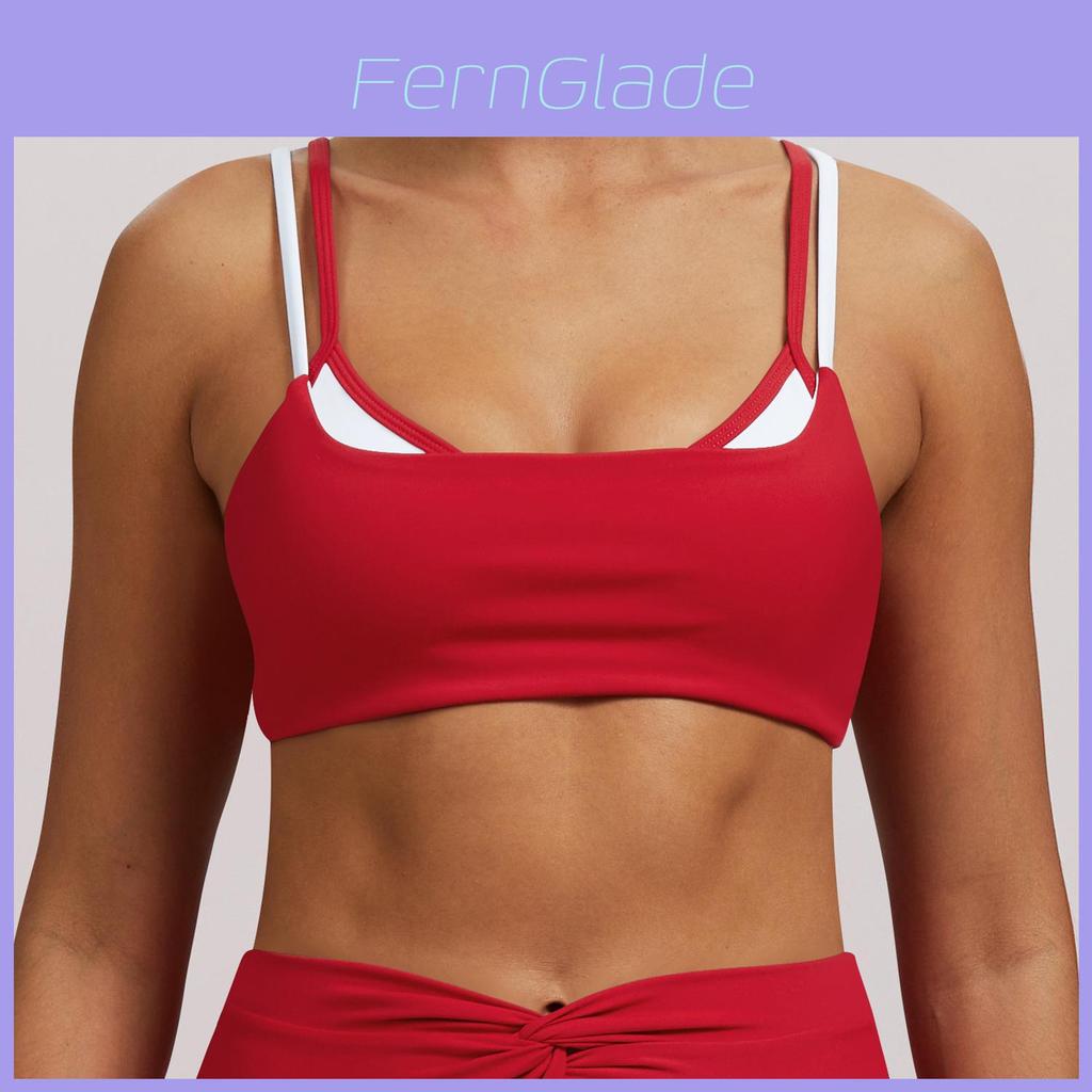 Nude Feeling Double Strap Yoga Bra With Chest Pad For Fitness And Sport Activities