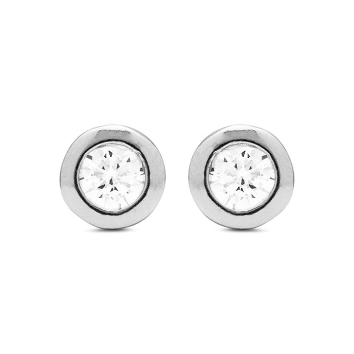 Boucles d'oreilles - LUXENTER - Zaja - Argent sterling 925 - Plaqué rhodium - Zircone cubique