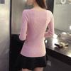 2024 Повседневный осенний вязаный свитер с длинным рукавом, женский весенний пуловер, свитера в корейском стиле, зимний тонкий белый трикотаж 7571