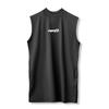 Do The Work Mens Quicky-drying Tight Bodybuilding High Neck Slim Fit Compression Letter Printed Workout Summer Tank Top