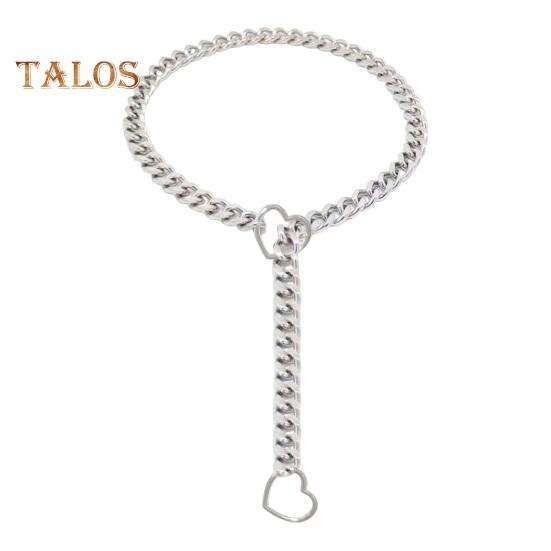 Lady Necklace Heart Pendant Adjustable Gothic Hip Hop Rock Star Singer Neck Jewelry Stainless Steel Club Party Necklace