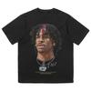 The Star Player of The Grizzlies, Ja Morant, Wore An American Printed T-shirt with An Aged Big Head and Streetwear Men's Top