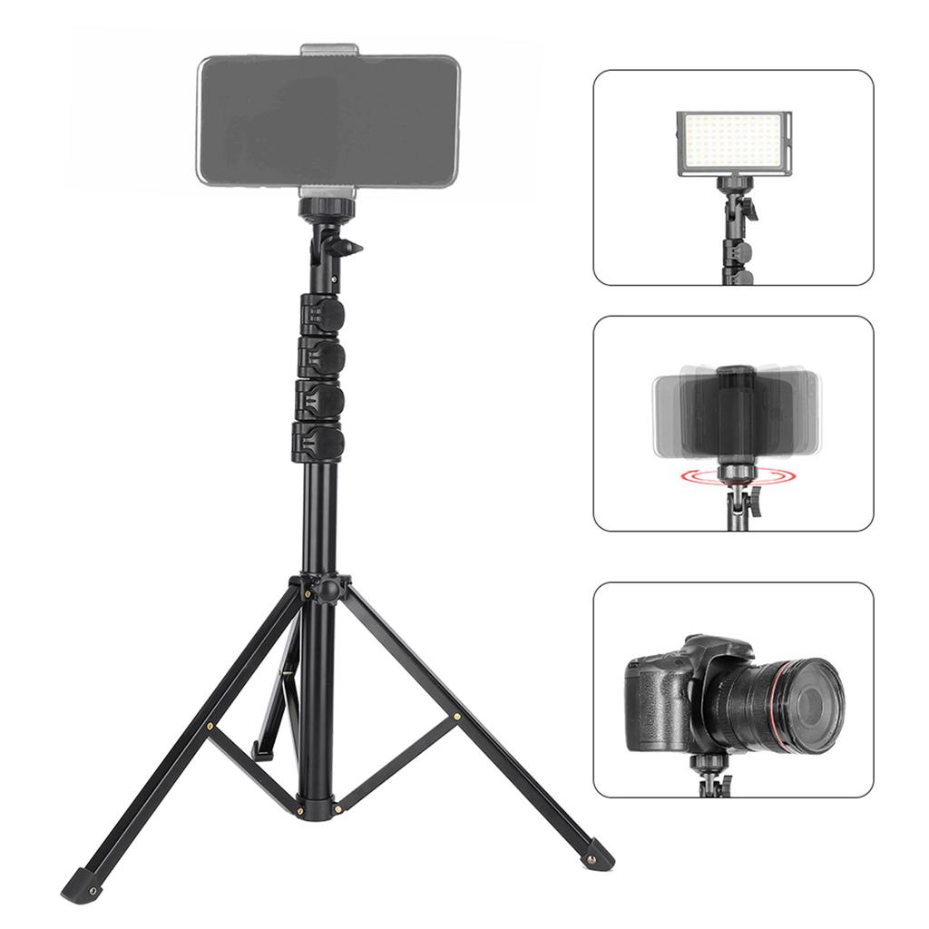 KINGJOY FL019 Алюминиевый сплав Черный Многофункциональный Регулируемый Мобильный телефон Прямой эфир Кронштейн Фото Штатив