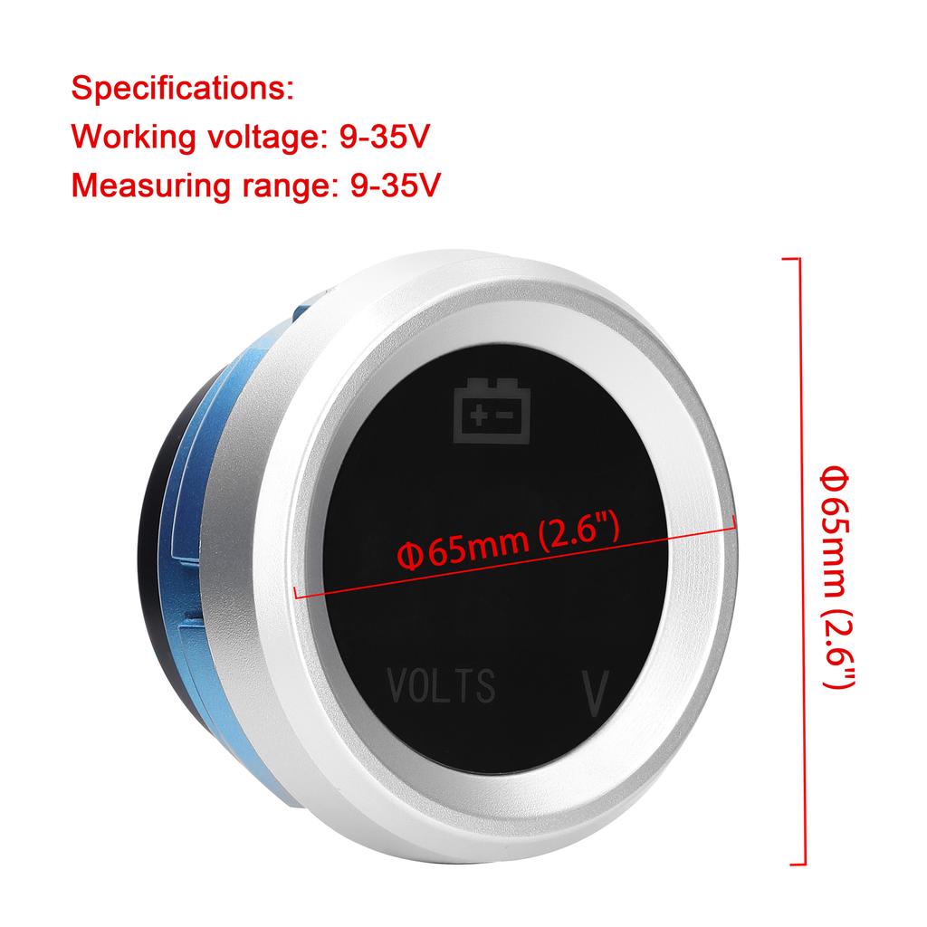 Digital Voltmeter with Flashing Alarm Car Volt Detector 9 35V Volt Tester Voltage Monitor for Auto Motorcycle