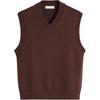 Origins Special Collection Solid Color Casual V-Neck Sleeveless Sweater Men Sweater Deep-Eggplant 9598430-667