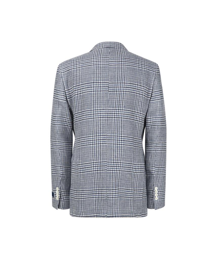 Brooks Brothers Classic Fit 1818 Linen Cotton 2-Button Jacket (Blue) (Bbjsmm7744Mes)
