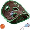 Игра для кошек и мышей, интеллектуальная игрушка, колокольчик, палатка с 9 отверстиями, кошки играют в туннель, складные игрушки для охоты на мышей, которые поддерживают активность котят, домашних животных