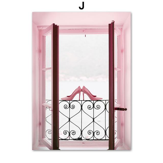 Paris Tower Peony Morocco Door Sexy Girls Wall Art Canvas Painting Nordic Posters And Prints Wall Pictures For Living Room Decor