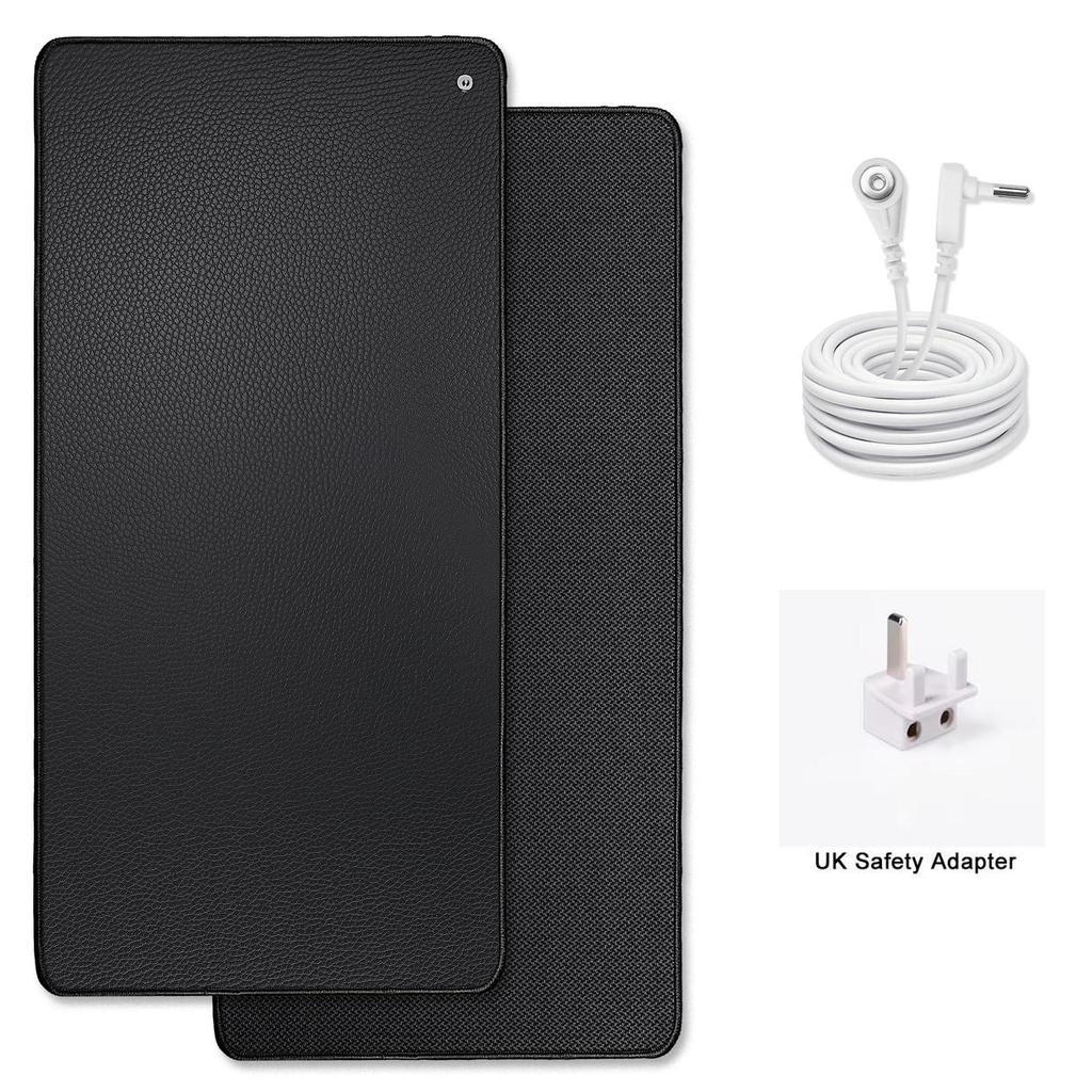 Многофункциональный черный заземляющий коврик с нескользящей подошвой для облегчения боли, улучшения сна и повышения уровня энергии