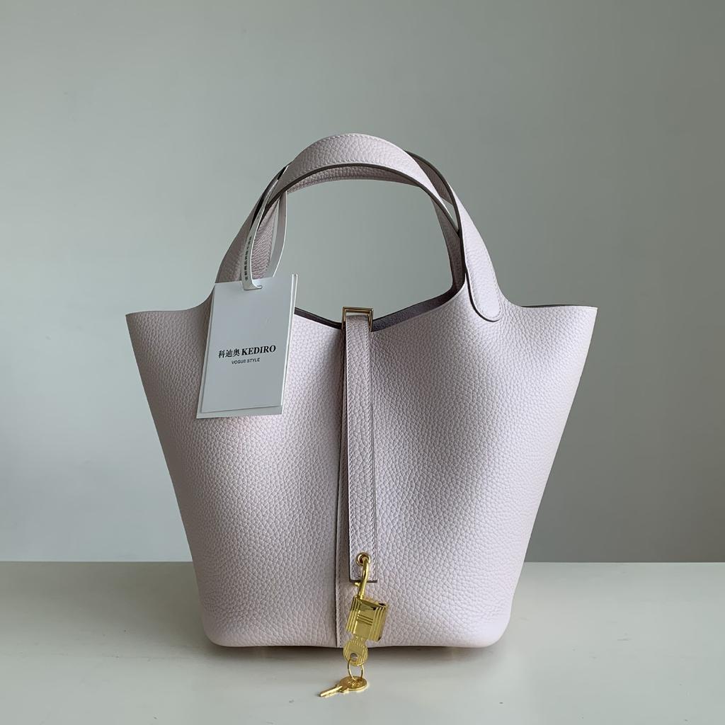 KEDITRO Picotingbo Half Hand Wax Thread Bucket Handheld Женская сумка Модная и простая корзина для овощей 22 см