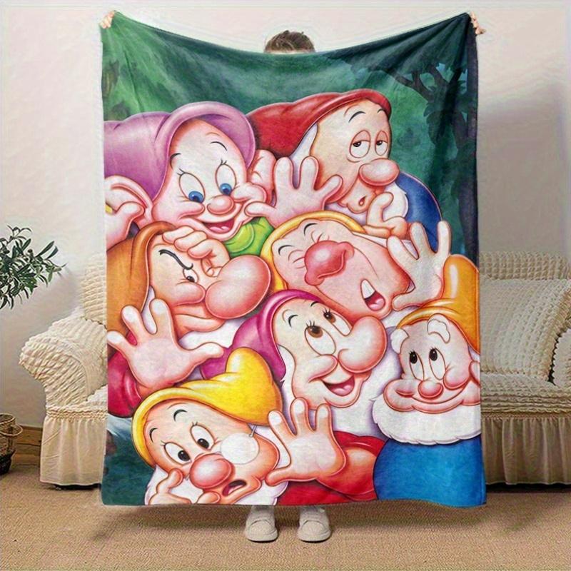 1pc, Cozy Home Decor: Seven Dwarfs Flannel Blanket Perfect Gift for Bedroom, Living Room, Travel, Camping, Car