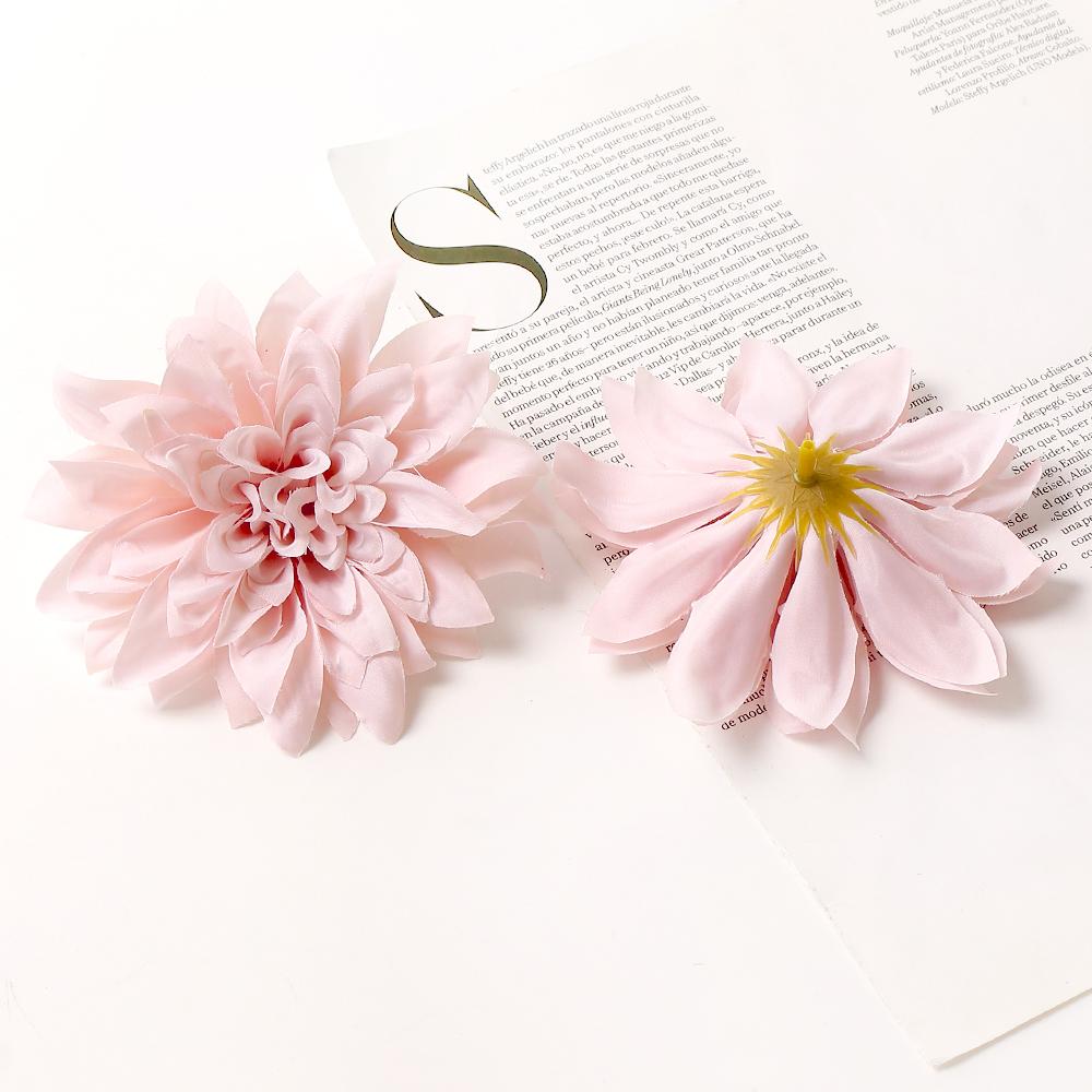 5 шт. Насыпные искусственные головки цветов георгина Рождественское украшение Декор для дома и комнаты Свадебное украшение для стен Искусственные цветы Аксессуары