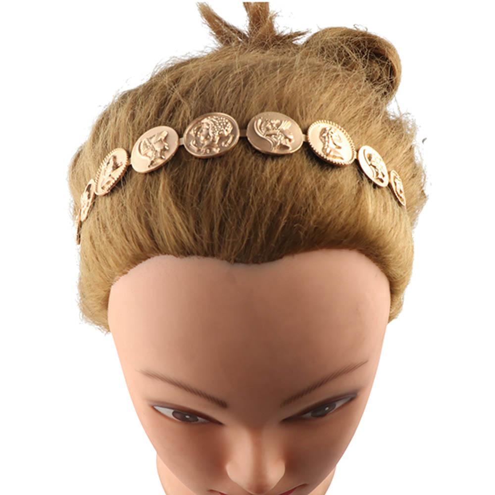 Women Korea Zinc Zinc Alloy Girls Baroque Style Head Portrait Headband Hair Accessories Hair Hoop