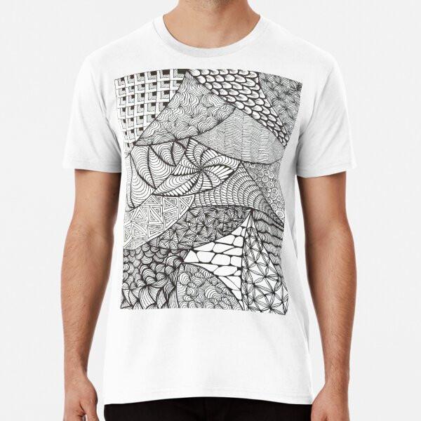 Mindful Zentangle Art S to 5XL Made in the AU/USA T-Shirt Mens Womens Tees Top