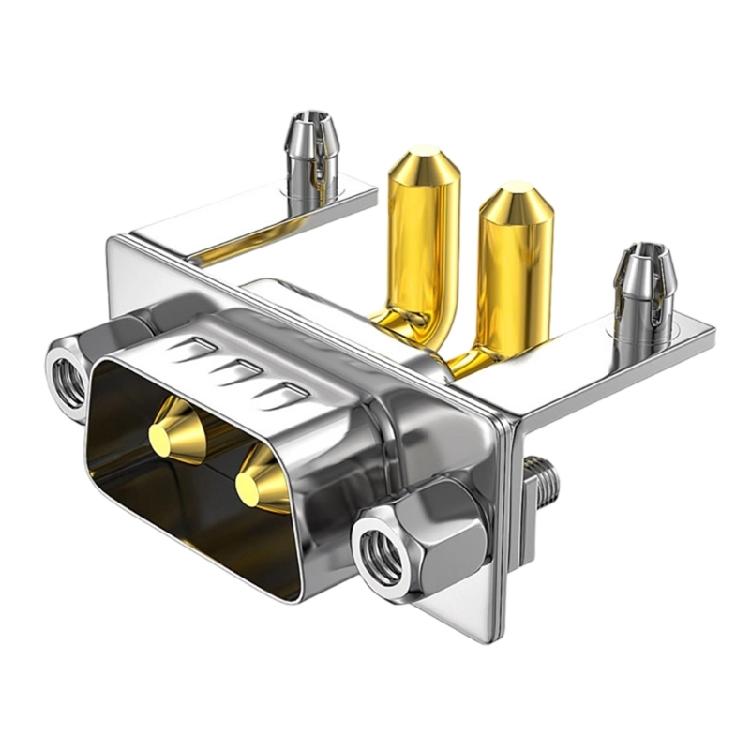 2-контактный разъем DB2 2W2, 40 А, Высокоточный, Паяемый к печатной плате, Штекер для систем связи, Авиационного оборудования, Управления
