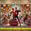 1 piece of 2D flat banner, polyester background fabric flag, suitable for photography background wall decoration.XY