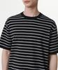 MUSINSA STANDARD Striped Crew Neck Short Sleeve Knit [Black/White]
