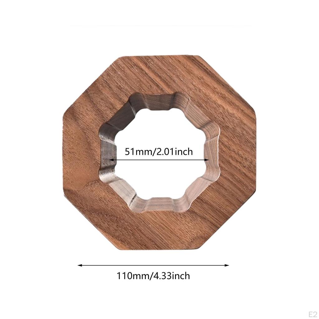 Подставка из орехового дерева, кофейный фильтр, многоразовый держатель для капель, восьмиугольная чашка для