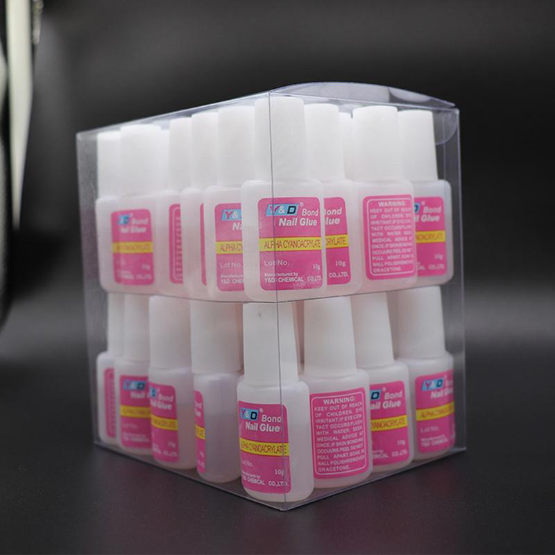10 г Клей для ногтей для накладных французских типс Акрил 3D DIY Арт-декор для ногтей Стразы Камни Клей Инструменты для маникюра Клейкий с кисточкой