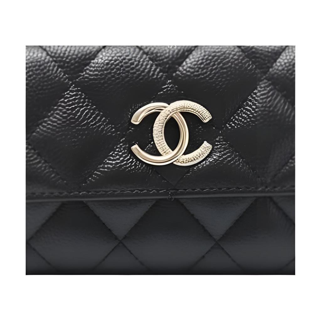 Chanel Logo Quilted Calfskin Card Holder Women Accessories Black AP4905-B22098-94305