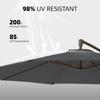 10ft Patio Umbrellas Offset Outdoor Umbrella Cantilever Hanging Umbrellas w/Infinite Tilt,