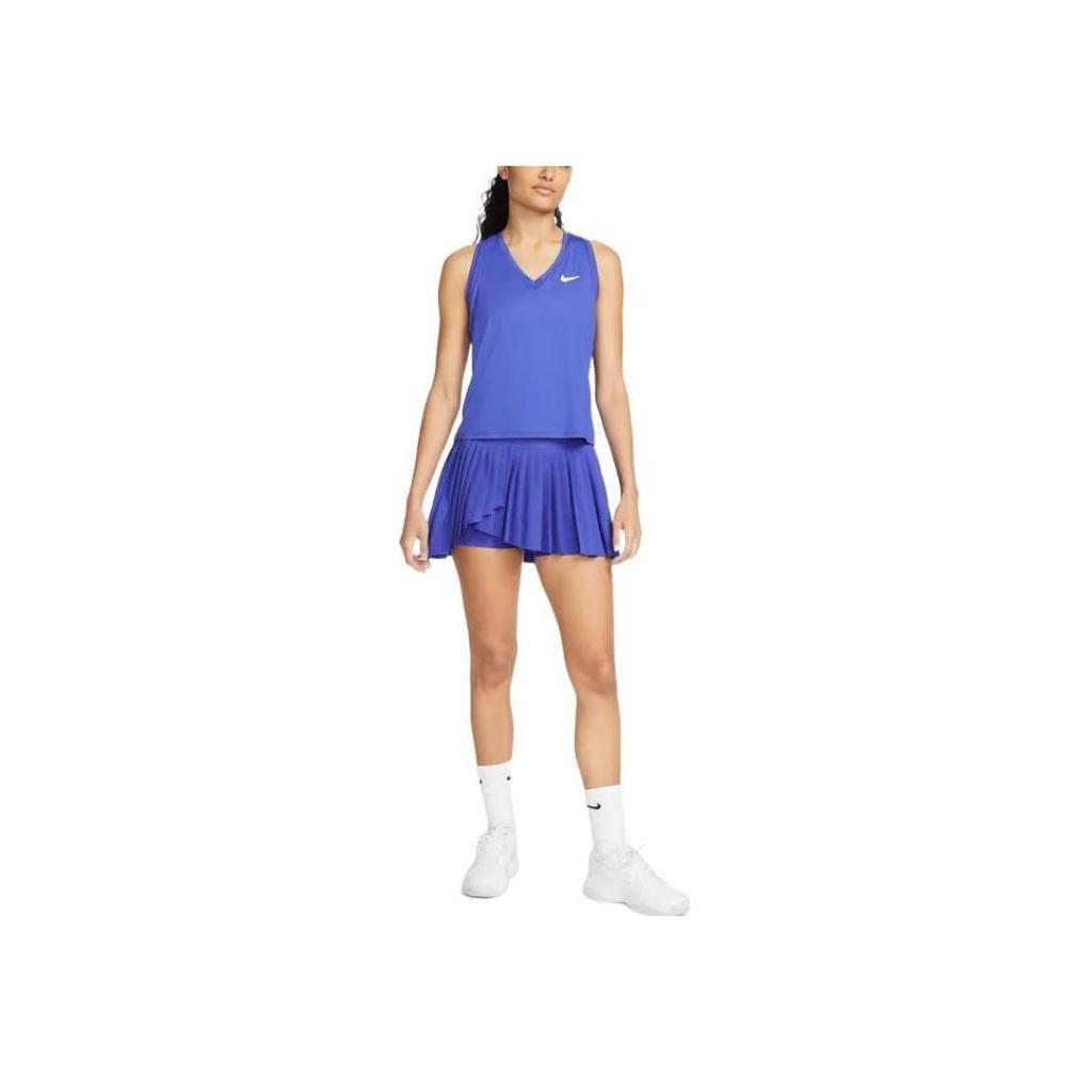 Nike Court Dri-FIT Advantage Solid Logo Stretch Tennis Skirt Women Bottoms Blue DR6850-430