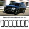 7 шт. Накладка-вставка на решетку радиатора, рамка, замена для Jeep Compass с 2011 по 2016 год, 51137449207, 51137300589