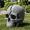 Светящийся Садовый Орнамент Череп на Хэллоуин С Эффектом Солнечного Света для Переднего Двора, Газона, Входа и Веранды