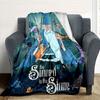 1pc, The Sword in the Stone Cartoon Blanket, Cartoon Throw Blanket for All Seasons, Living Room, Travel, Camping, Car Blankets, Beach, Office Naps, Ou