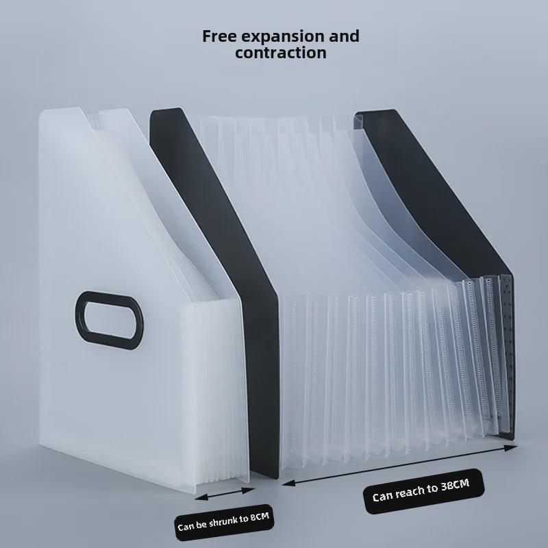 Вертикальная сумка-гармошка с радужными внутренними страницами - Портативная офисная папка большой вместимости